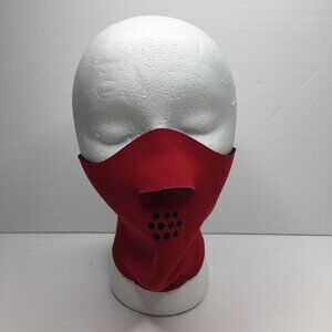 Vintage 80s Adult Red Neoprene Ski Face Mask Snowboard Snow Size Medium